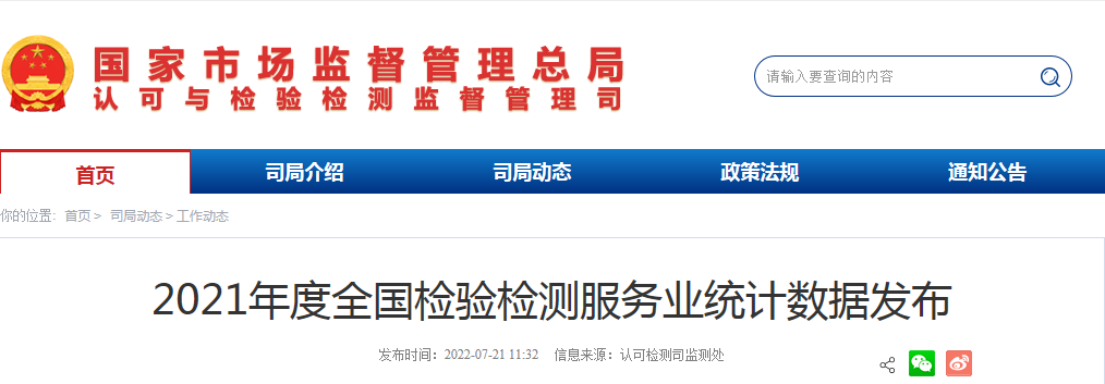 官方公布 | 全國檢驗檢測服務業統計數據